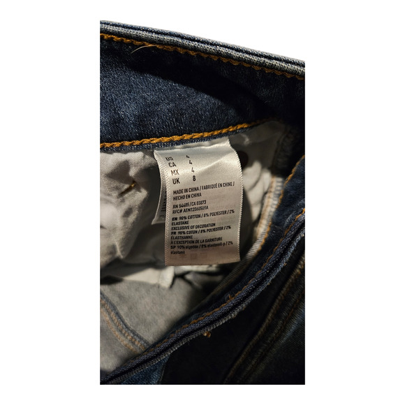 American Eagle Outfitters Next Level Stretch Size 4 Blue Denim Distressed Shorts - Picture 3 of 7